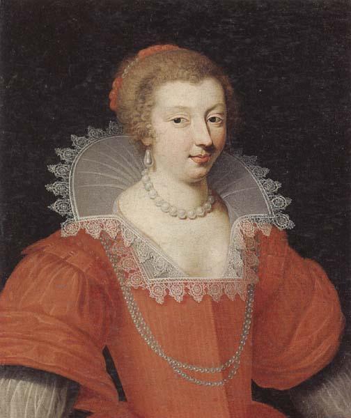 unknow artist Portrait of a lady,half length,dressed in red and wearing pearls oil painting picture